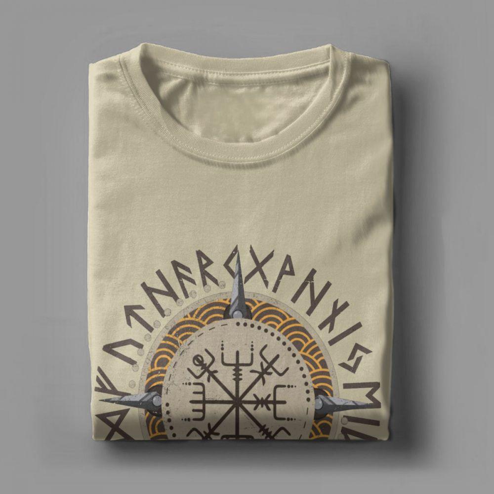 Wikinger T-Shirt Herren Mit Wotan & Odin Runen – Schwere Baumwolle, Siebdruck, Größen S-6XL