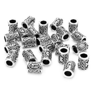 24 Runen<br> Wikinger Bartschmuck