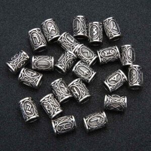 24 Runen<br> Wikinger Bartschmuck