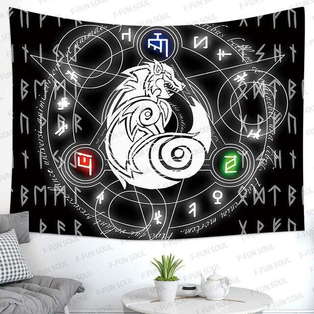 Wolf<br> Wikinger Flagge
