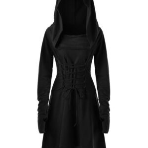 Schwarz Wikinger Kostüm Damen