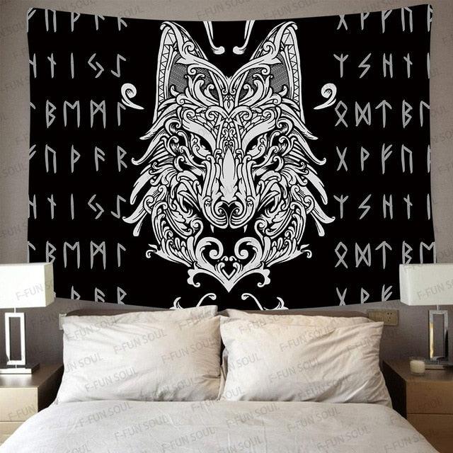 Wolf<br> Wikinger Flagge