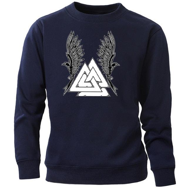 Valknut und Hugin<br> Wikinger Pullover