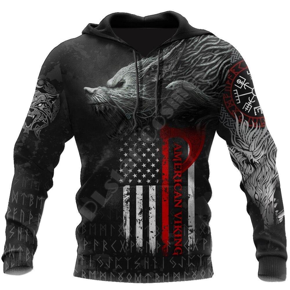 Amerikanischer Fenrir<br> Wikinger Hoodie