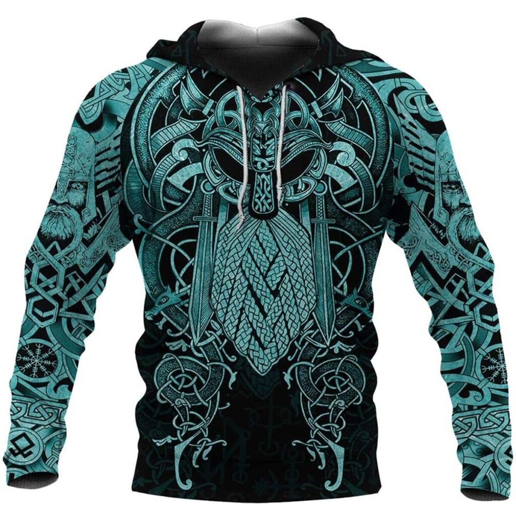 Skizze von Odin<br> Wikinger Hoodie