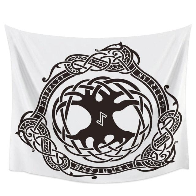 Lebensbaum<br> Wikinger Flagge