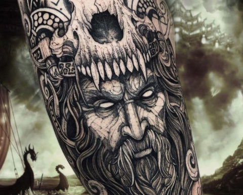 Wikinger krieger tattoo