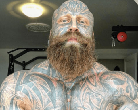 Wikinger kopf Tattoo